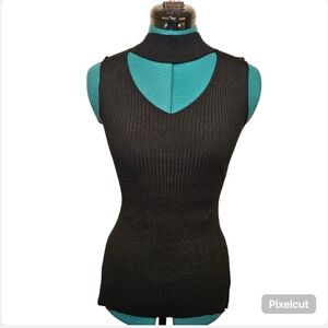 LU❤️NYC black rayon ribbed knit sleeveless long top size S US